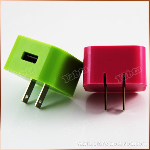 Square Shaped AC Adaptor Charger USB Folding Charger 5V 1A